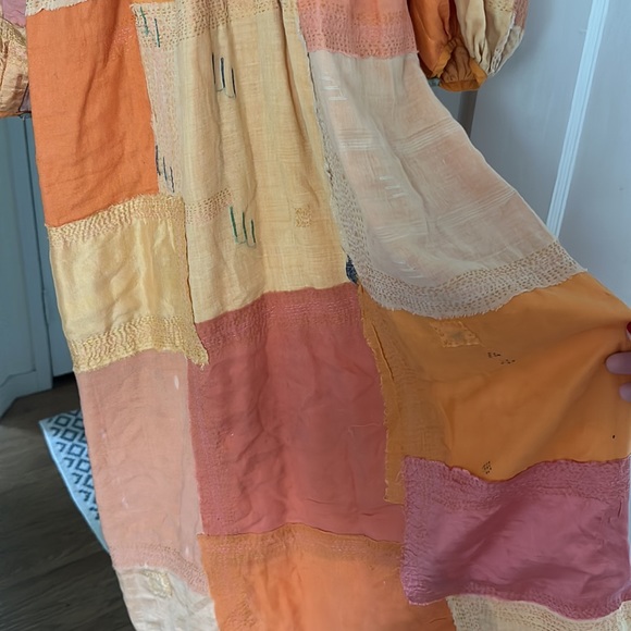 ALIX of Bohemia dress shades of yellow orange vintage saris CELESTE - Picture 5 of 11